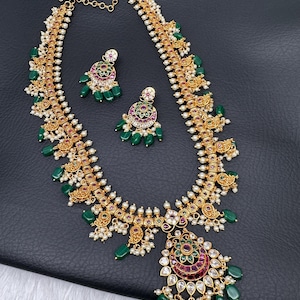 Guttapusallu Kemp Matte Necklace South jewelry/ Indian Jewelry