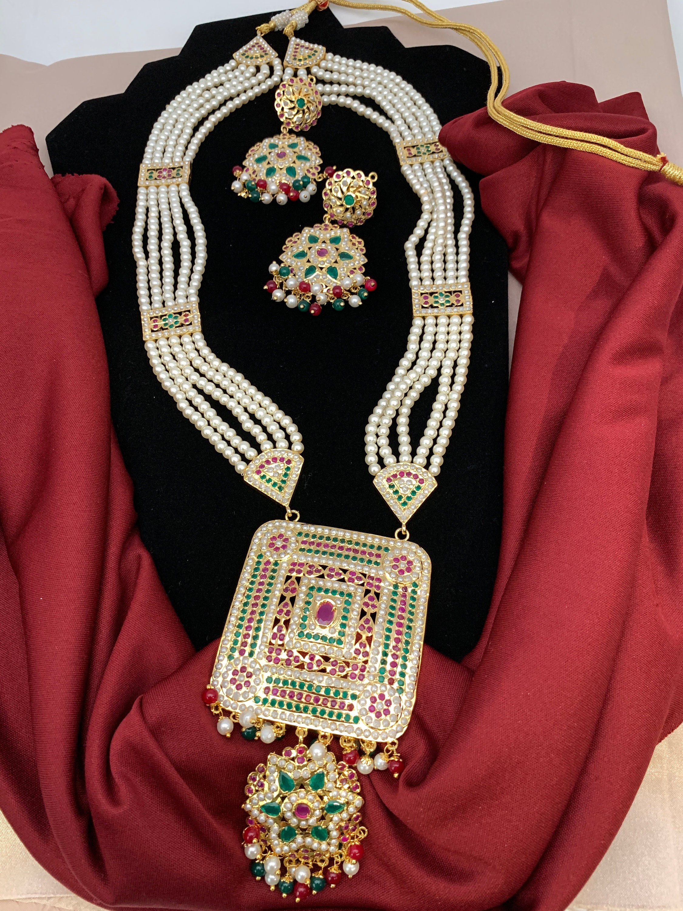 Unshape Real Drop Pearl String – Sadia Hyderabadi Jewellery