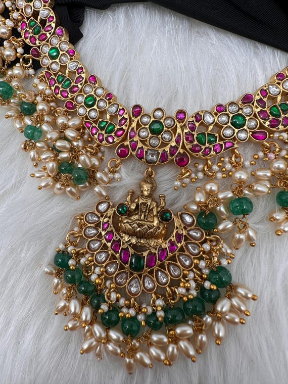 Kundan jadau necklace set discount