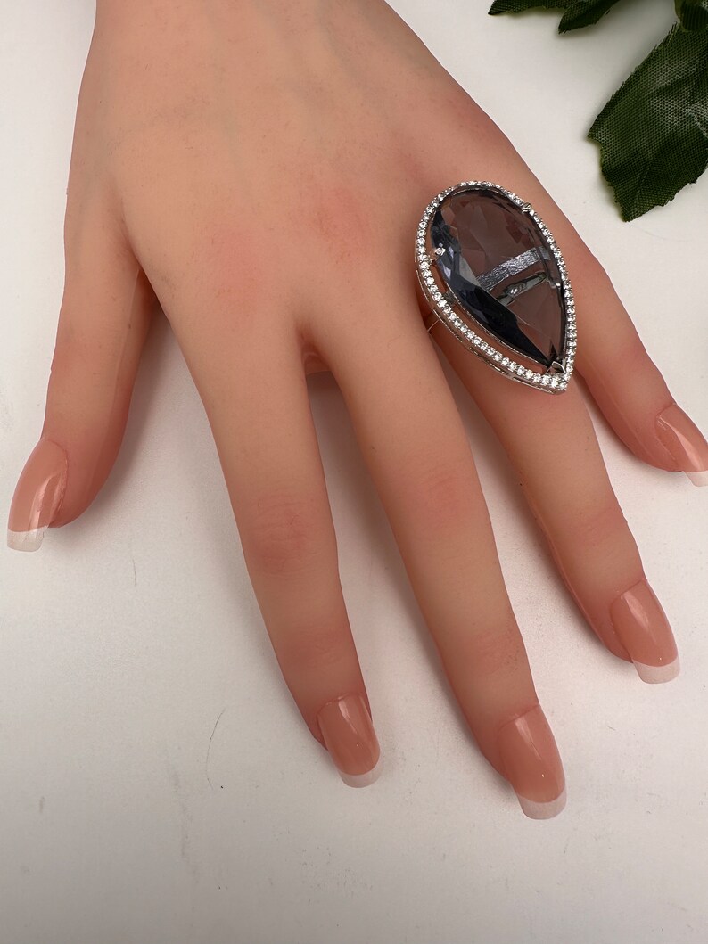 CZ Cocktail Statement Ring