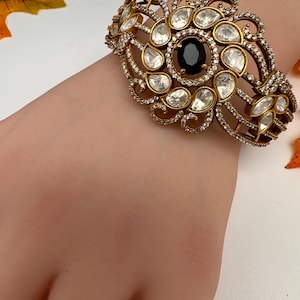 Kundan AD  Bracelet/ Moissanite Bracelet/ Indian Jewelry/ Pakistani Jewelry/ Statement Jewelry/ Kada