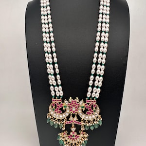 Jadau Kundan Pearls Long Necklace/Rani Haar