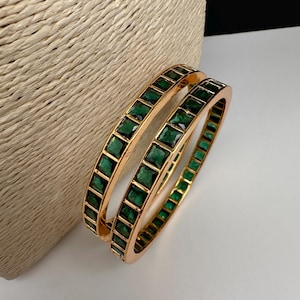Green Gold Bangles ,Indian Bangles, Pakistani Jewelry, Bracelets