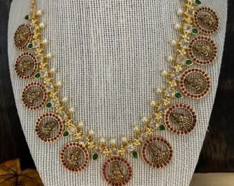 Indian Ethnic Big Long Coin Laxmi Haar 