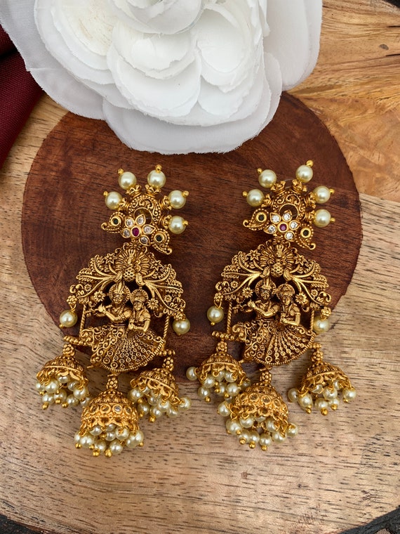 Matte finish 2024 jhumkas with price