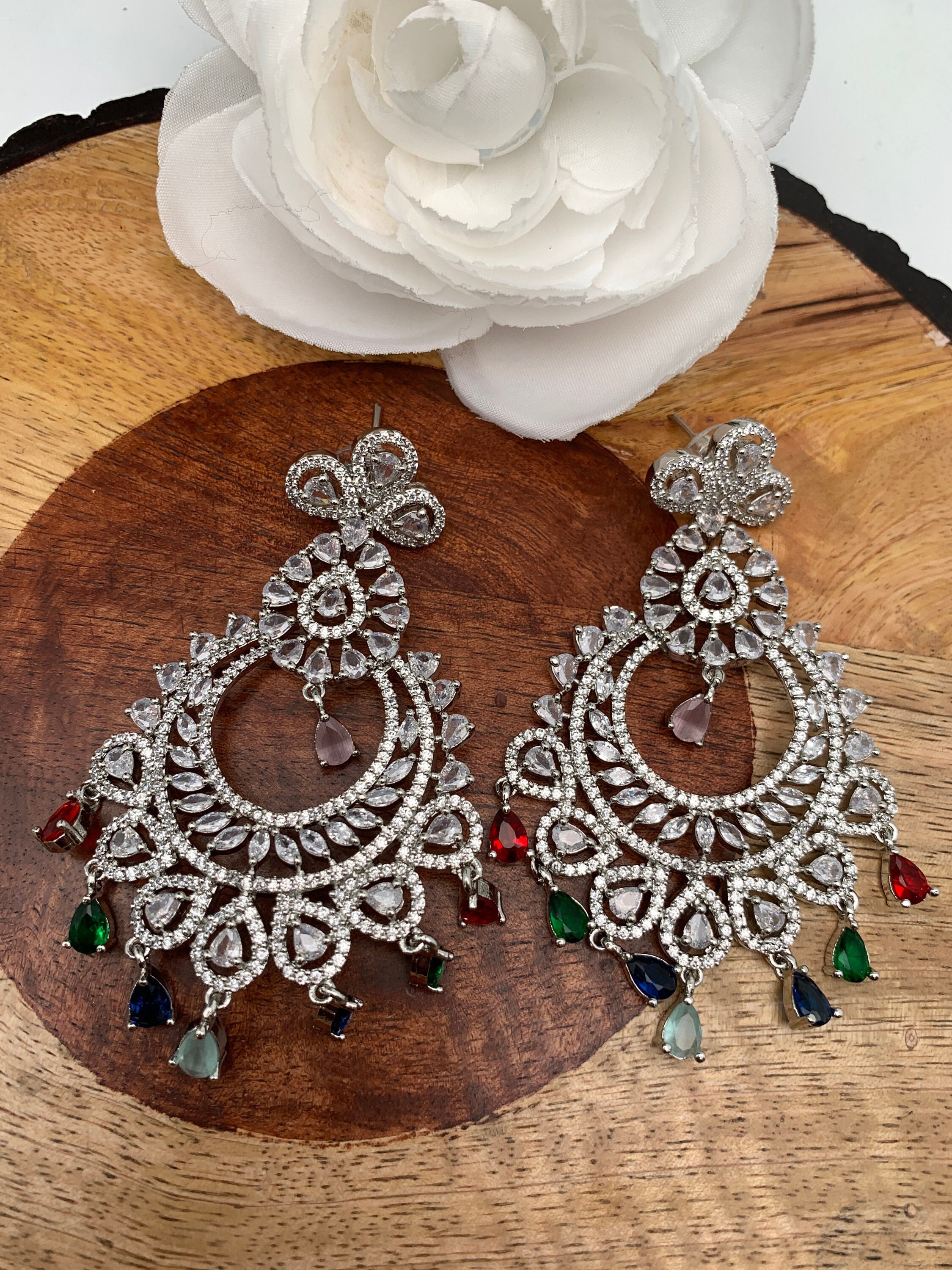 Buy Silver-toned Earrings for Women by Priyaasi Online | Ajio.com