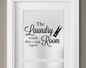 Laundry Room Decal #2 Choose Size, Color