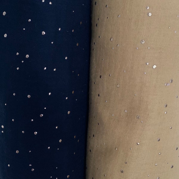 Gold Speckled Double Gauze fabric