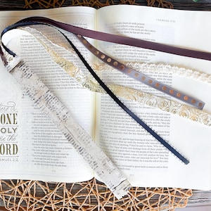 Boho Bible Ribbons - Tassel bookmarks in assorted neutral color variations