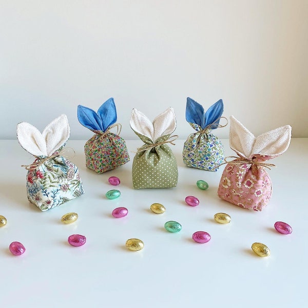 Easter bunny reversible treat bag / gift bag / Easter bag / bunny bag / reusable treat bag / Easter treat bag