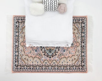 Modern Dollhouse Persian Rug in pink pattern