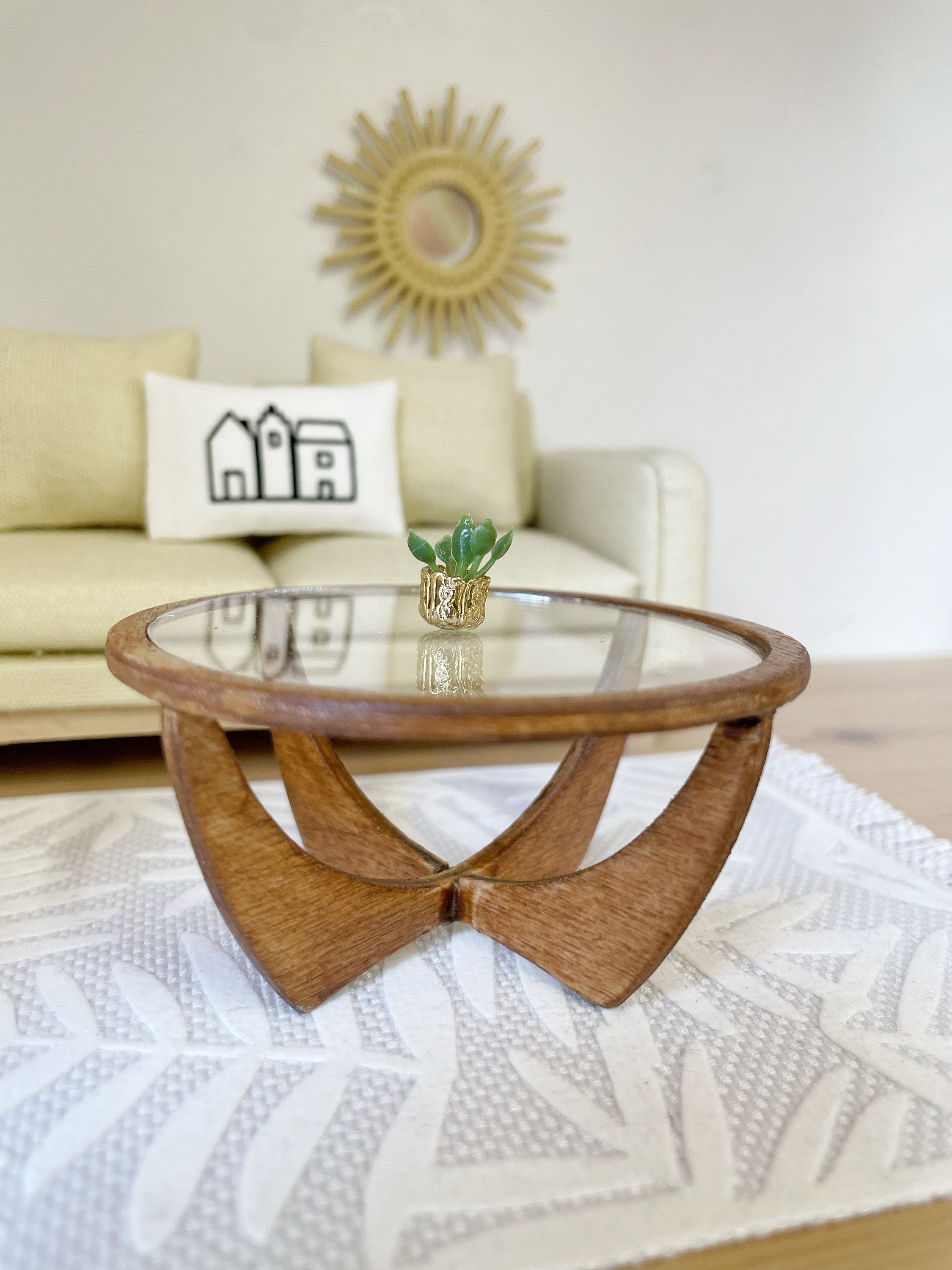 Retro glass sale top coffee table