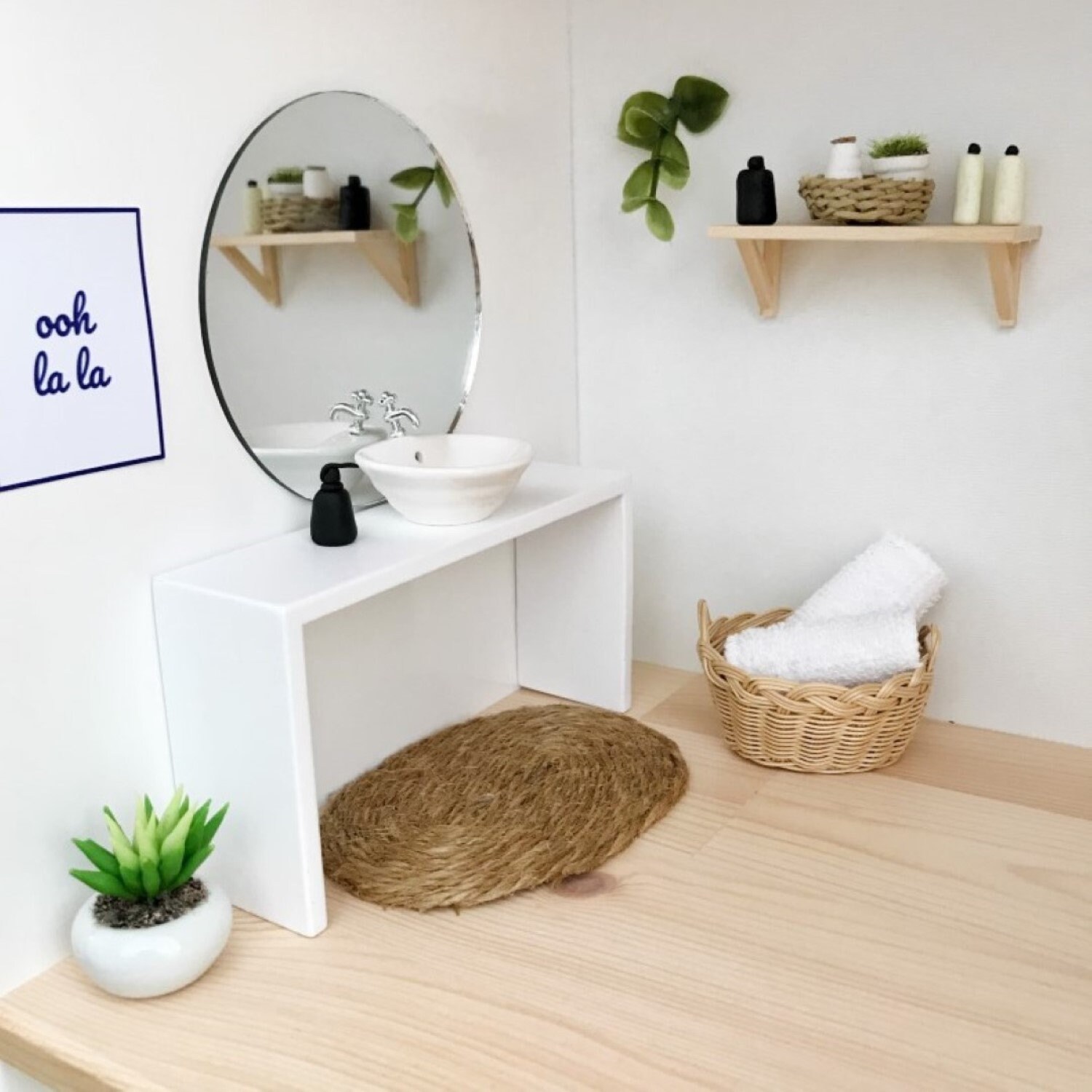 modern dollhouse bathroom