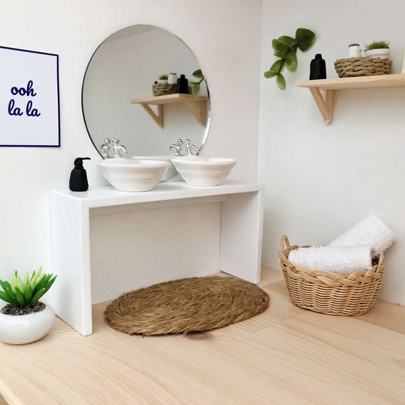 modern dollhouse bathroom