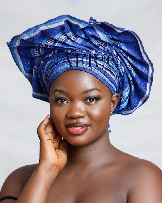 Buy African Auto Gele Headtie | Aso Oke | Premade Gele  display picture 2