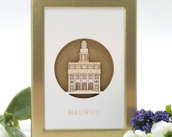 Tiny Nauvoo Temple - Church of Jesus Christ 2x3 laser cut   art - christmas gift - wedding - missionary - baptism