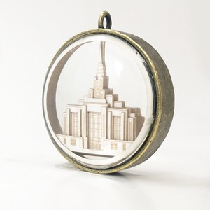 Ogden Temple Ornament - Church of Jesus Christ Christmas ornament - wedding -  missionary - baptism - Glass and Lasercut paper