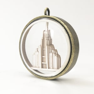 Rome Italy Temple Ornament - Church of Jesus Christ Christmas ornament - wedding -  missionary - baptism - Glass and Lasercut paper