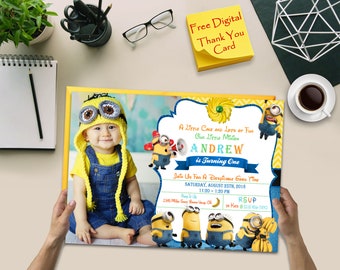 minion invitation etsy