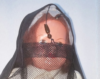 Vintage Composition Nun Doll with her Veil