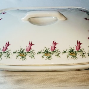 Beautiful Vintage Porcelaine de Paris France covered divided Dish