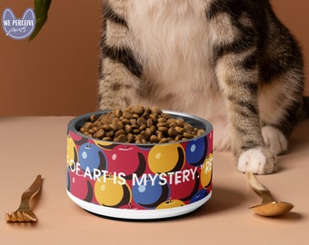 Les Jeunes Amours 1963 by Rene Magritte Style Food Grade Safe Stainless Steel Pet Bowl in the 2020s | Dog or Cat