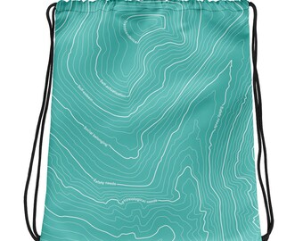 Psychology Drawstring Bag for Gym, Sport, Swim | Maslow's Beach Bag in Mint Green | Minimal Backpack | Quote | Unisex