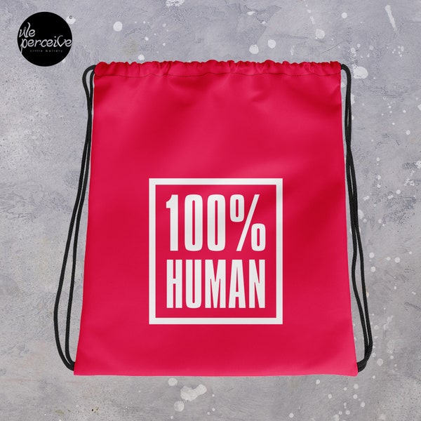 Drawstring Bag for Gym, Sport, Swim | Minimal Style Beach Bag | Minimal Backpack | Quote | Unisex