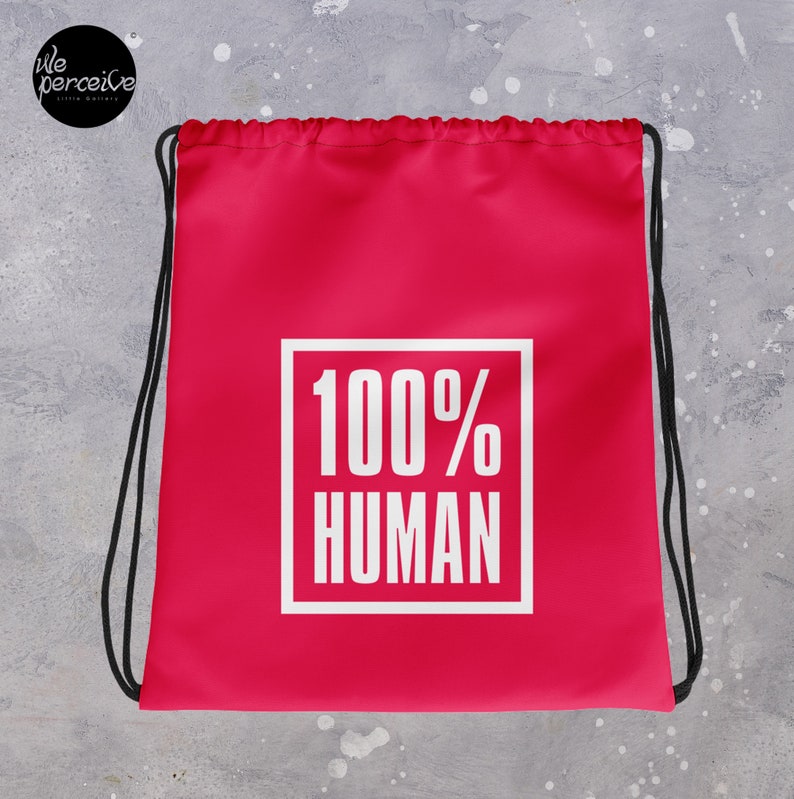 Drawstring Bag for Gym, Sport, Swim Minimal Style Beach Bag Minimal Backpack Quote Unisex image 1