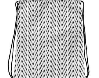 Geometric Pattern Drawstring bag in Street Style | Minimal Design