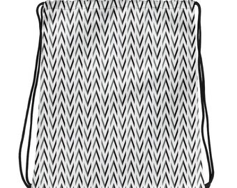Geometric Pattern Drawstring bag in Street Style | Minimal Design