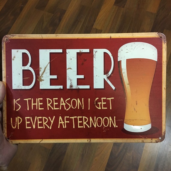Beer Sign Funny Bar Sign Vintage Style Beer Sign Home Bar Etsy