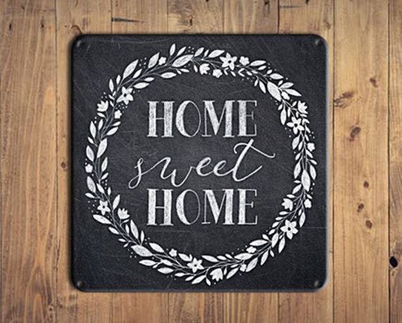 Custom Metal Sign Home Sweet Wall Hanging Decor