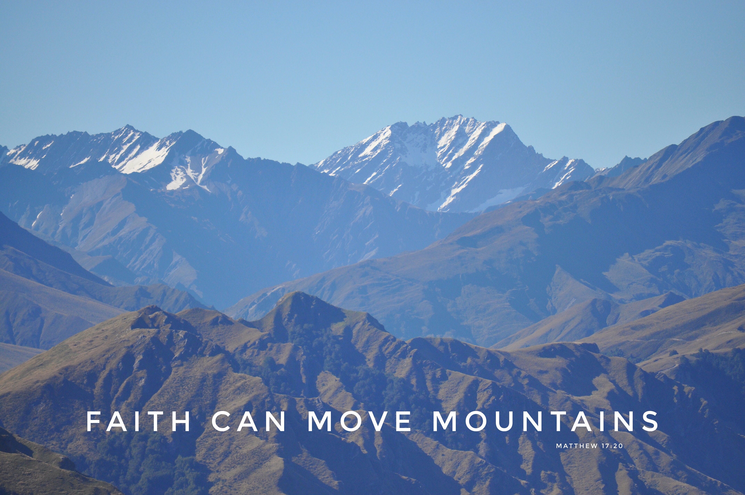 Faith Can Move Mountains Bible Verse Print Etsy