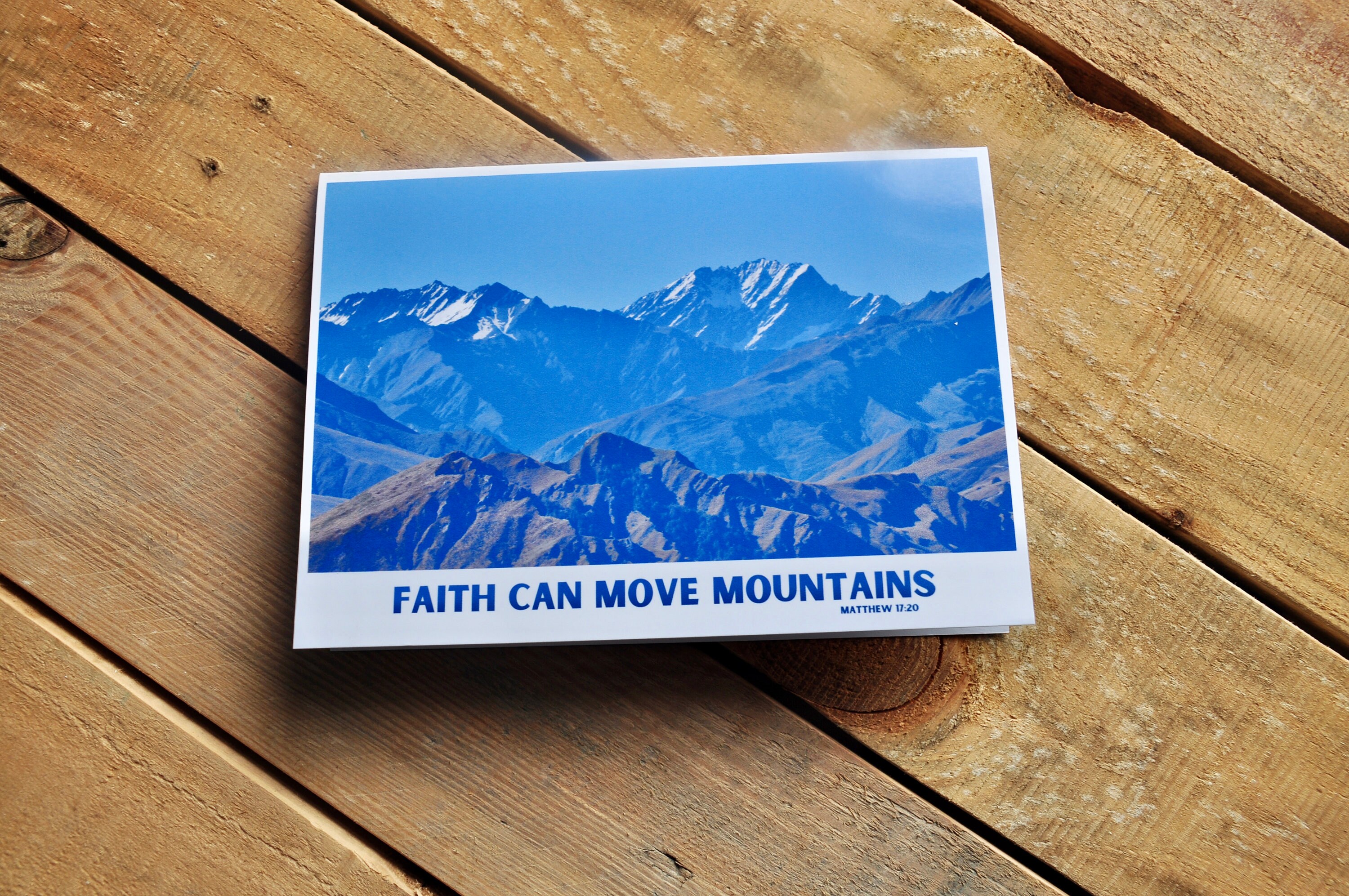 Faith Can Move Mountains Photo Card Etsy