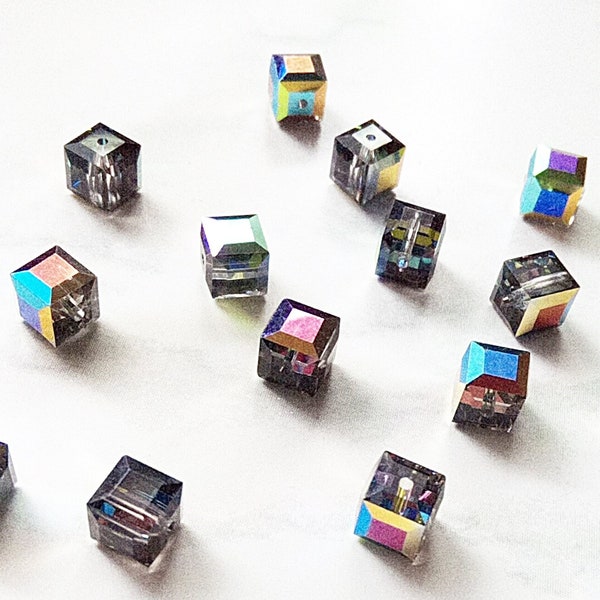 6mm Crystal VM 5601 Swarovski Cube Beads - Austria Authentic - Wholesale - Crystal Cube Beads - 5601 Beads