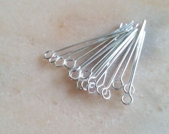Choose Package Size 24 Gauge 25 14K Gold Filled Eyepin 1 Inch