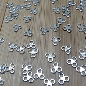 5つの繊細なスターリングシルバーコネクタ - シャンデリアイヤリングリンク - ジュエリー金具 - ペンダント - SSL025