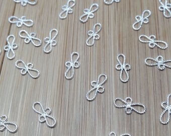 10X Sterling Silver Connector - Small Links - Twisted Rope Chandelier Earrings Pendant - SSL024