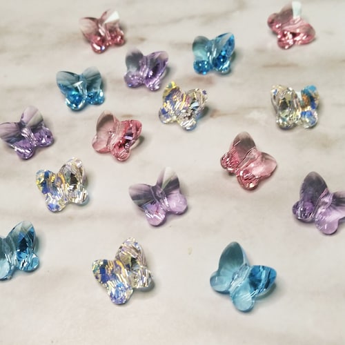 10mm 5754 Swarovski Crystal Butterfly Beads 6 Pieces - Etsy
