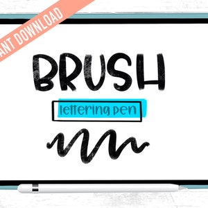 Procreate Brush Lettering Pen | Instant Download | Digital Textured Calligraphy Brush