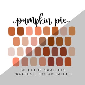 Pumpkin Pie Procreate Color Palette | 30 Color Swatches | Instant Download