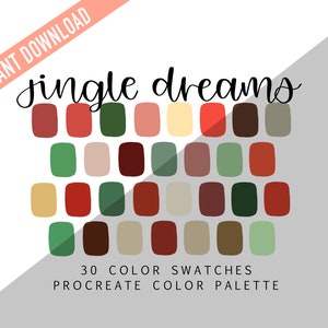 Jingle Dream Color Palette | 30 Procreate Color Swatches | Instant Download