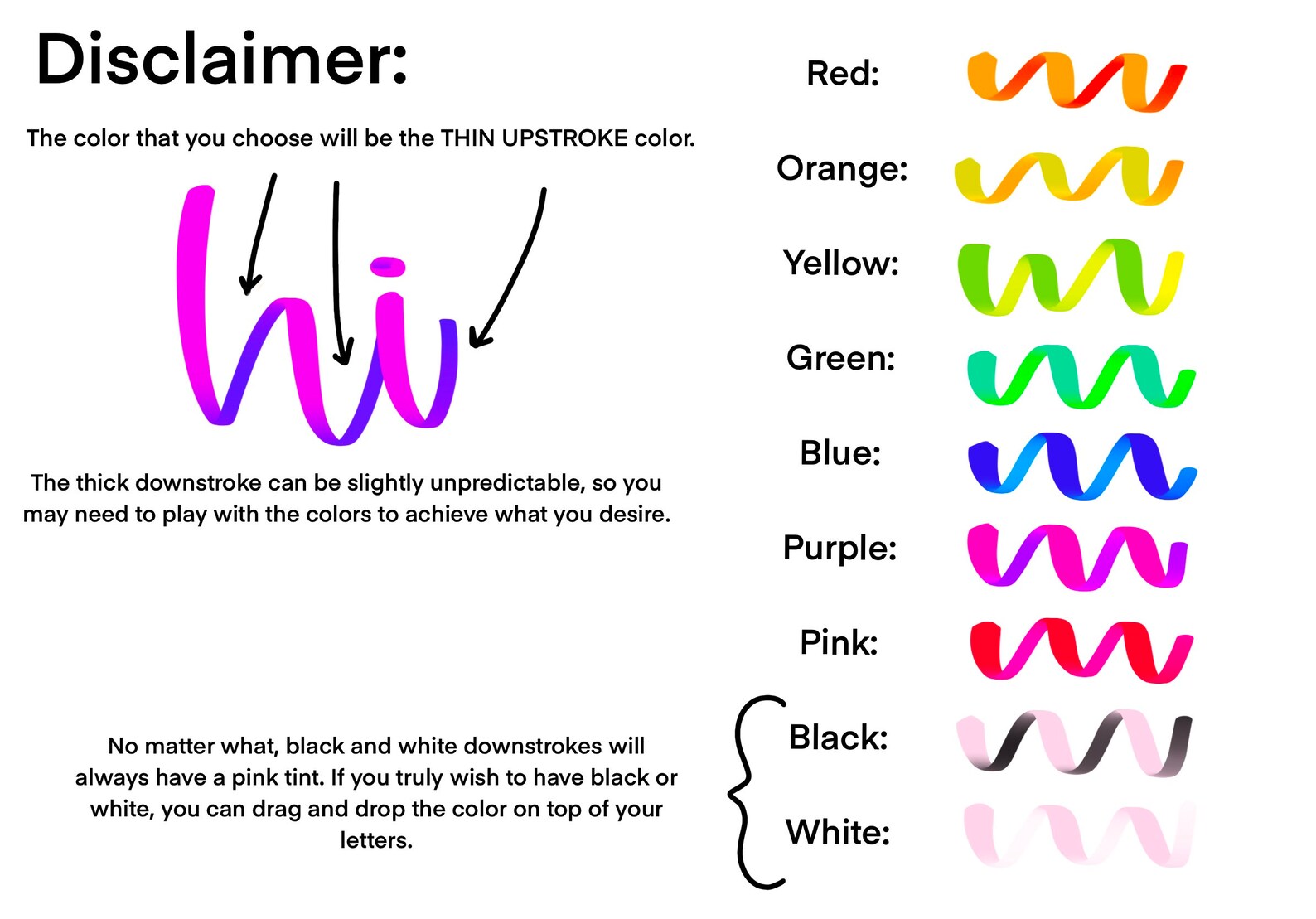 Colour Changing Ribbing Ribbon Color Changing Procreate Lettering Brush | Instant Download ...
