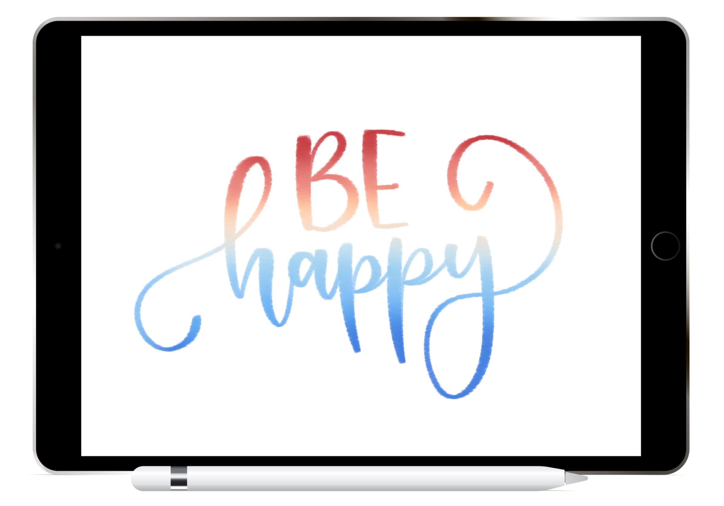 Rough Edge Procreate Lettering Brush Instant Download Etsy