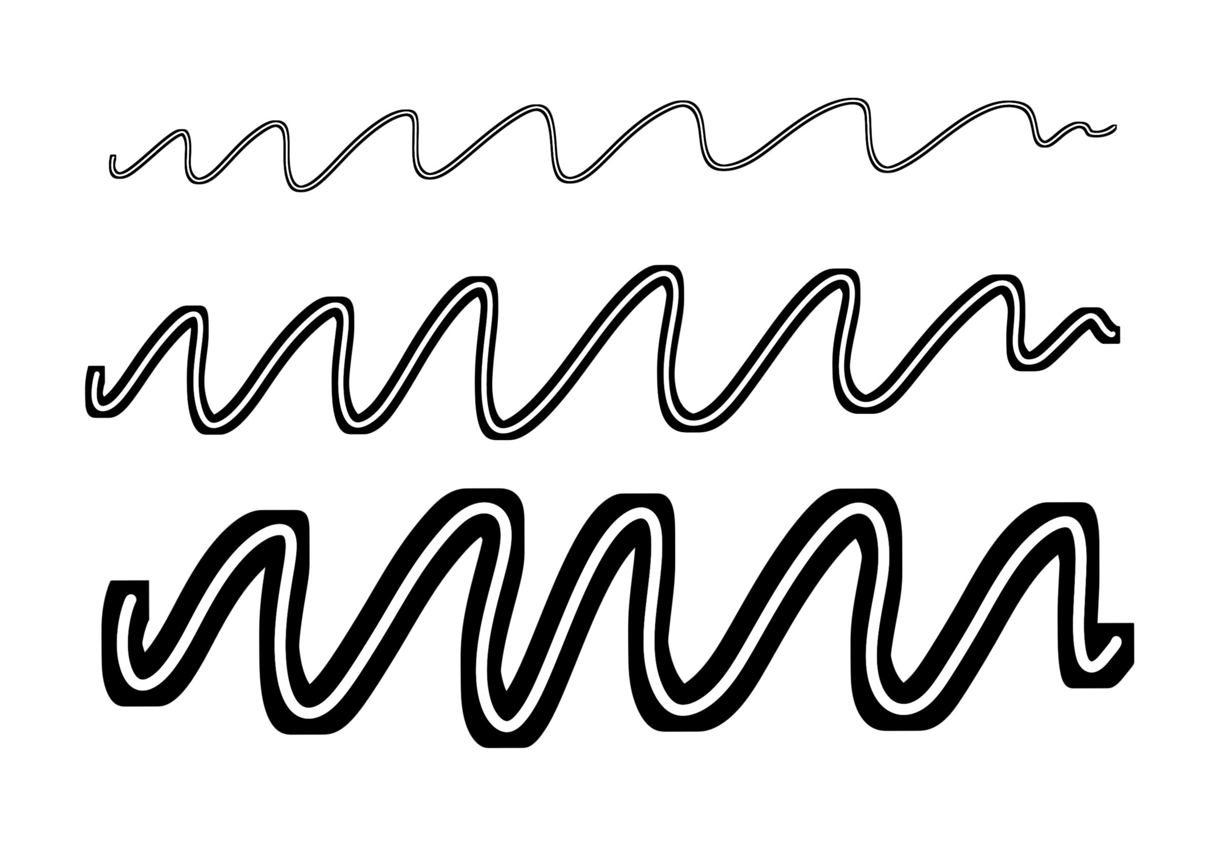 Square Monoline Outline Procreate Lettering Brush Instant Etsy