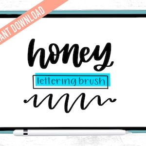 Honey Procreate Lettering Brush | Instant Download