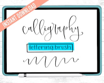 Calligraphy Procreate Brush | Lettering Brush | Instant Download