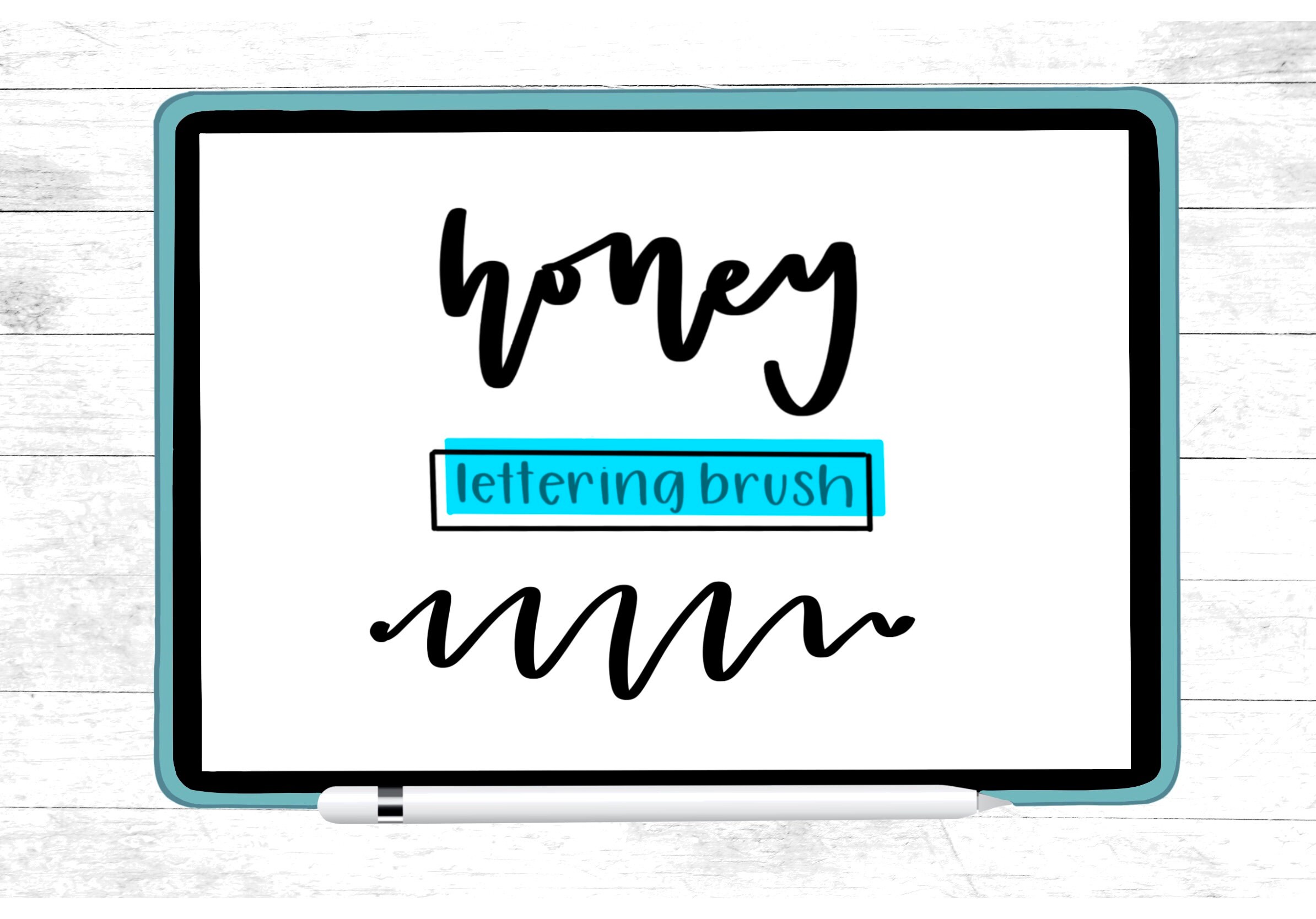 Honey Procreate Lettering Brush Instant Download Etsy