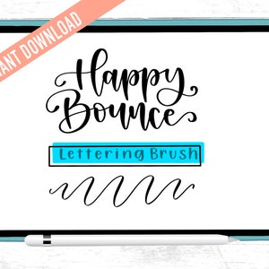 Bouncy Procreate Lettering Brush | Happy Bounce | Beginners Procreate Brush